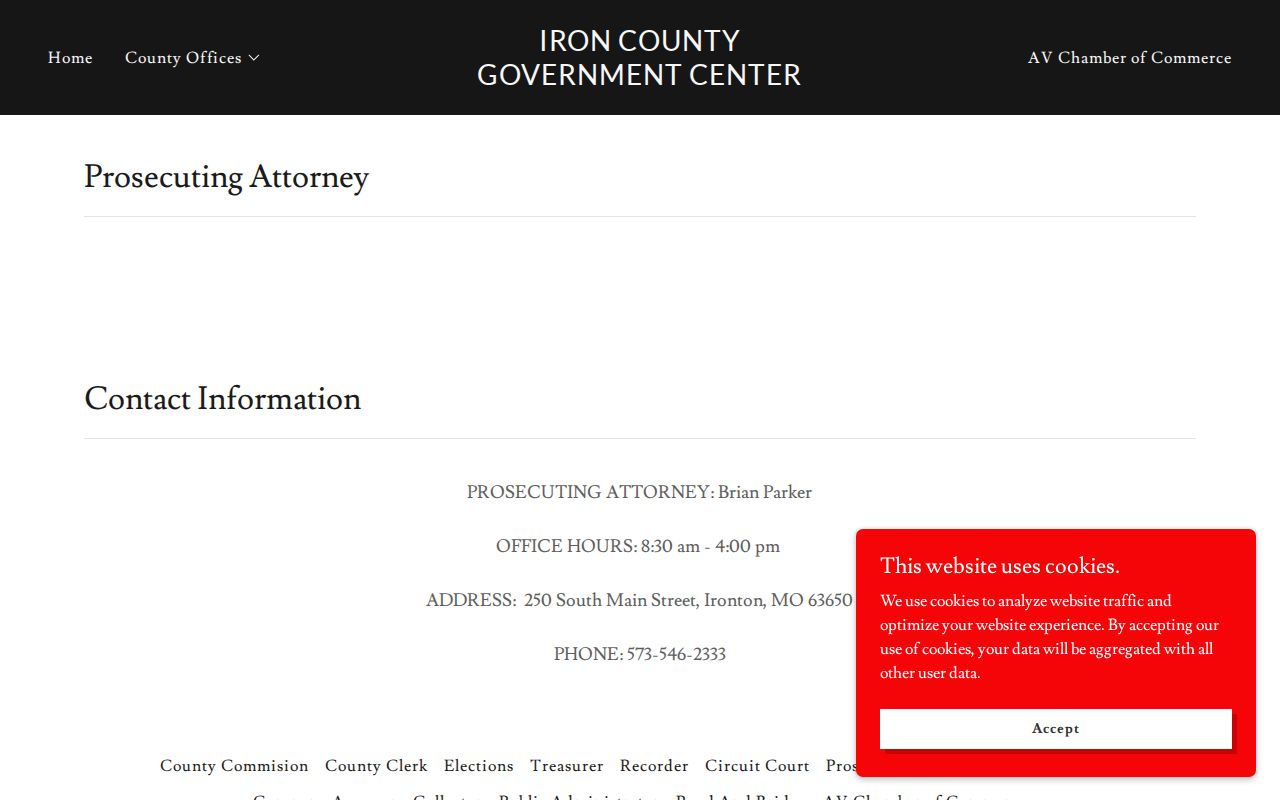 Arcadia criminal records route through the Iron County prosecuting attorney