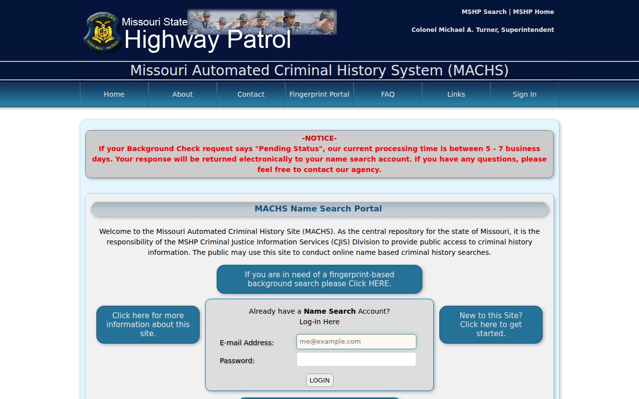 Iron County criminal history MACHS name search